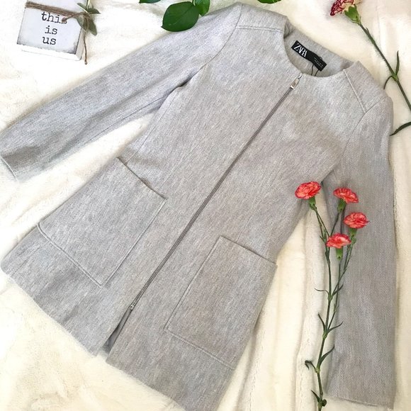 Zara grey coat - Picture 1 of 3